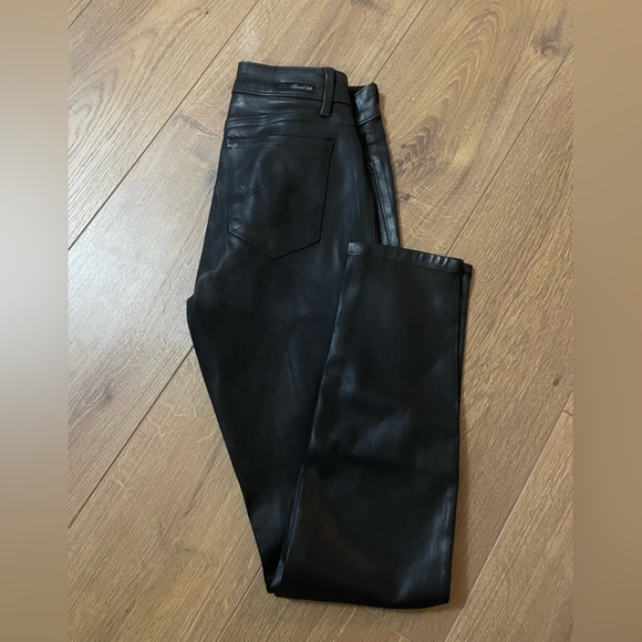 Level 99 Jeans Liza Midrise Black Vegan Leather Modal Skinny Jeans Black 28 - Picture 3 of 6